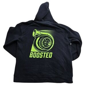 Mac Tools Black Hoodie Mens XL Boosted Turbo Graphic Neon Green Pullover